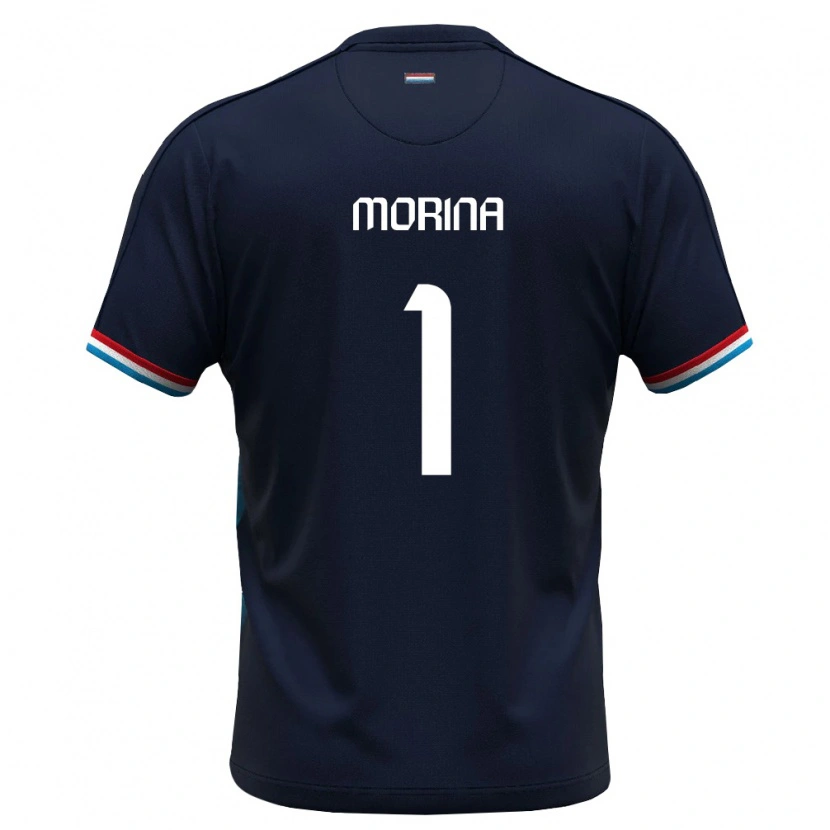 DanxenレディースルクセンブルクEltion Morina#1ロイヤルブルー 赤アウェイシャツ26-28ジャージーユニフォーム