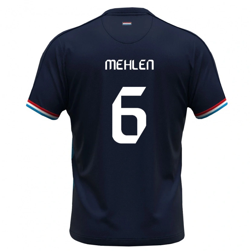 DanxenレディースルクセンブルクMaurice Mehlen#6ロイヤルブルー 赤アウェイシャツ26-28ジャージーユニフォーム