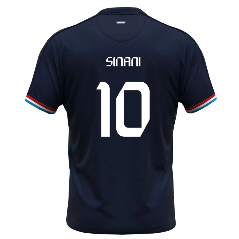 Danxenレディースルクセンブルクダネル・シナニ#10ロイヤルブルー 赤アウェイシャツ26-28ジャージーユニフォーム