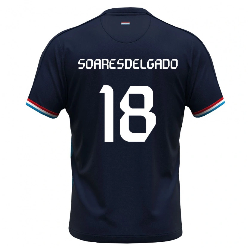 DanxenレディースルクセンブルクMarceu Soares Delgado#18ロイヤルブルー 赤アウェイシャツ26-28ジャージーユニフォーム