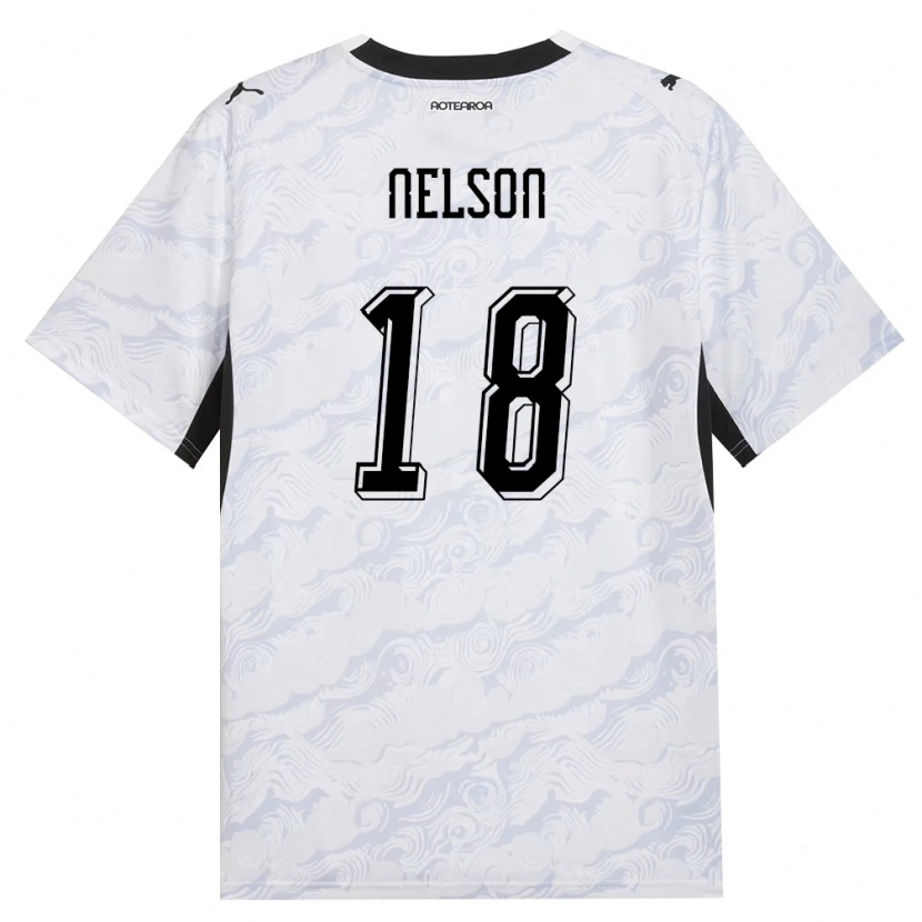 DanxenレディースニュージーランドDaniel Nelson#18黒 白アウェイシャツ26-28ジャージーユニフォーム