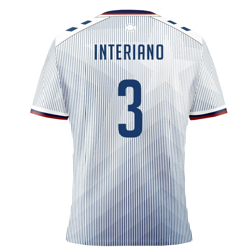 DanxenレディースプエルトリコJordan Interiano#3ロイヤルブルー 白アウェイシャツ26-28ジャージーユニフォーム