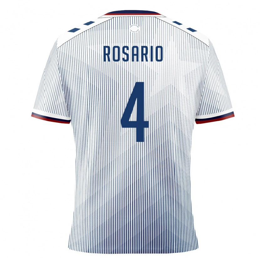 DanxenレディースプエルトリコAdrián Rosario#4ロイヤルブルー 白アウェイシャツ26-28ジャージーユニフォーム