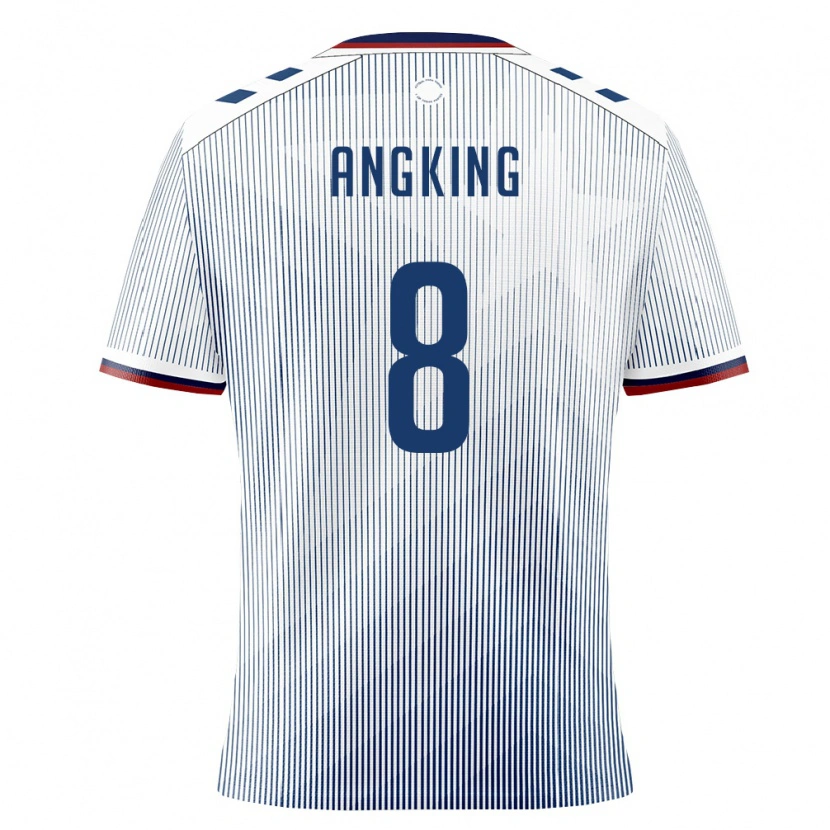 Danxenレディースプエルトリコアイザック・アングキング#8ロイヤルブルー 白アウェイシャツ26-28ジャージーユニフォーム