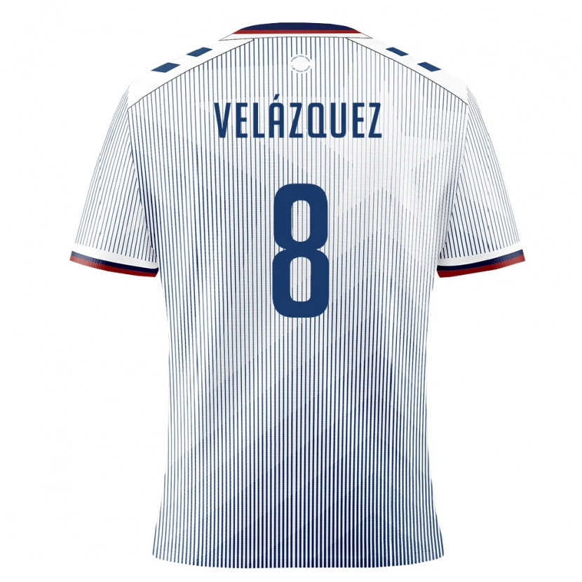 DanxenレディースプエルトリコOugir Velázquez#8ロイヤルブルー 白アウェイシャツ26-28ジャージーユニフォーム