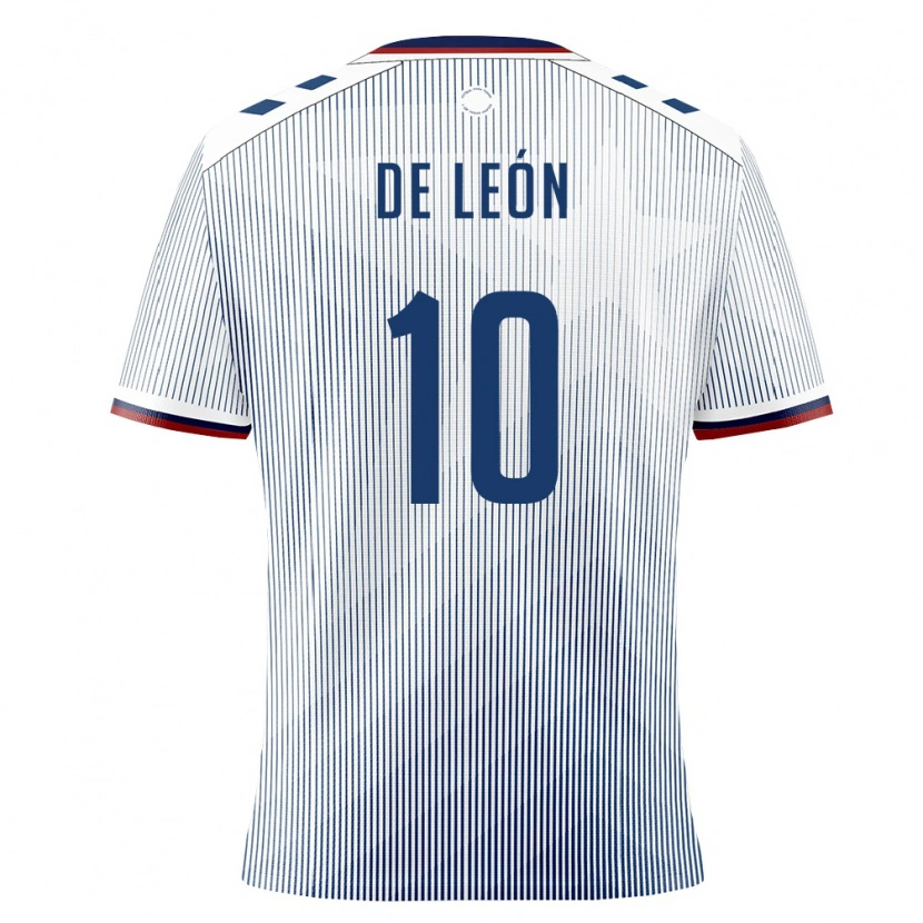 Danxenレディースプエルトリコジェレミー・デレオン#10ロイヤルブルー 白アウェイシャツ26-28ジャージーユニフォーム