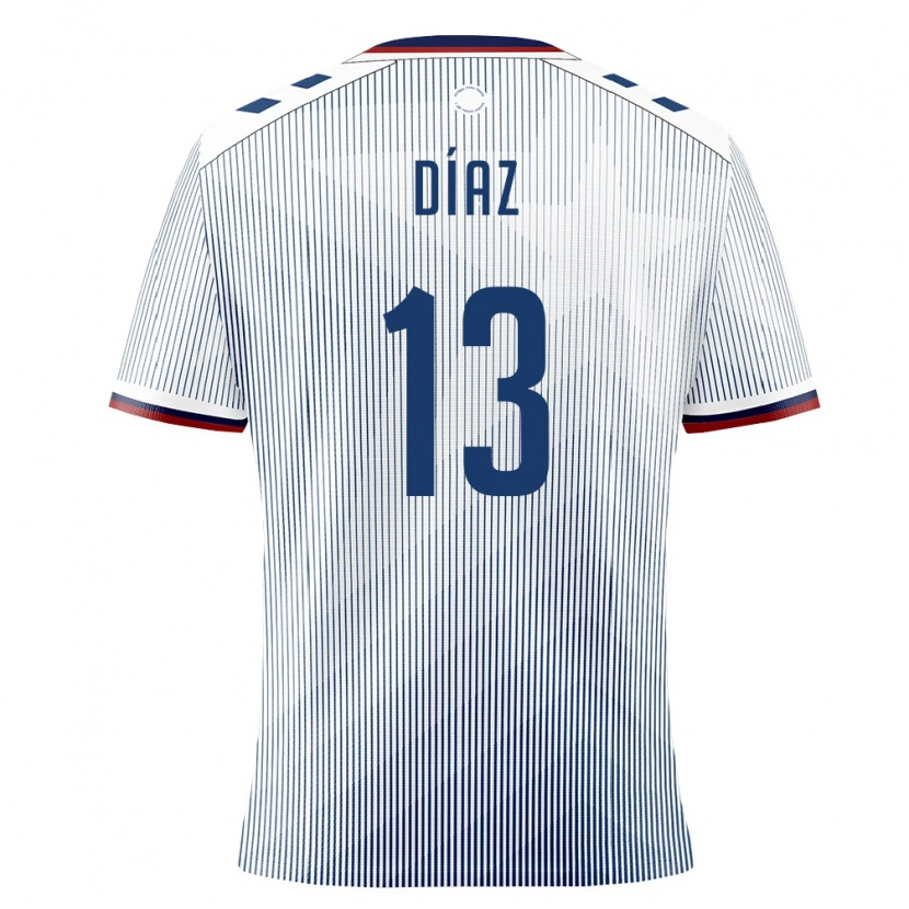 Danxenレディースプエルトリコヘラルド・ディアス#13ロイヤルブルー 白アウェイシャツ26-28ジャージーユニフォーム