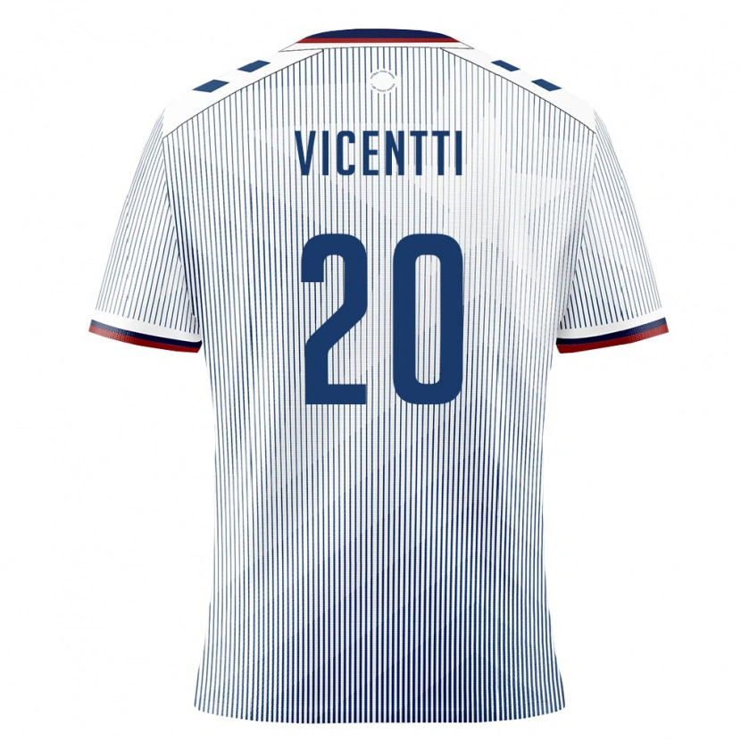 DanxenレディースプエルトリコIsaiah Vicentti#20ロイヤルブルー 白アウェイシャツ26-28ジャージーユニフォーム