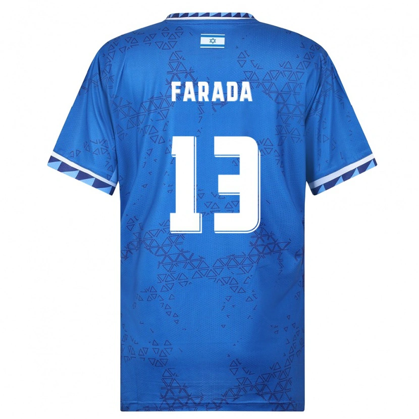 DanxenレディースイスラエルAyano Farada#13青 白アウェイシャツ26-28ジャージーユニフォーム