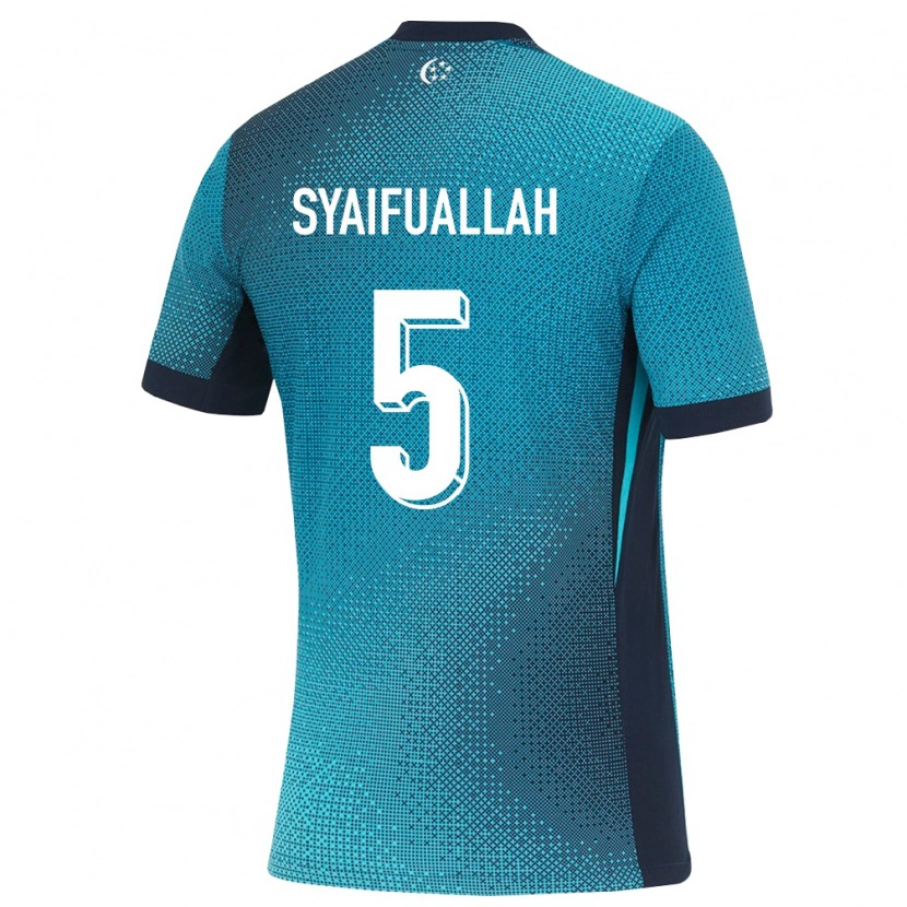 DanxenレディースシンガポールAyden Syaifuallah#5ダークターコイズ 黒アウェイシャツ26-28ジャージーユニフォーム