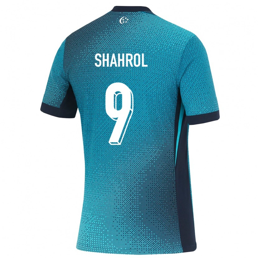 DanxenレディースシンガポールHelmi Shahrol#9ダークターコイズ 黒アウェイシャツ26-28ジャージーユニフォーム