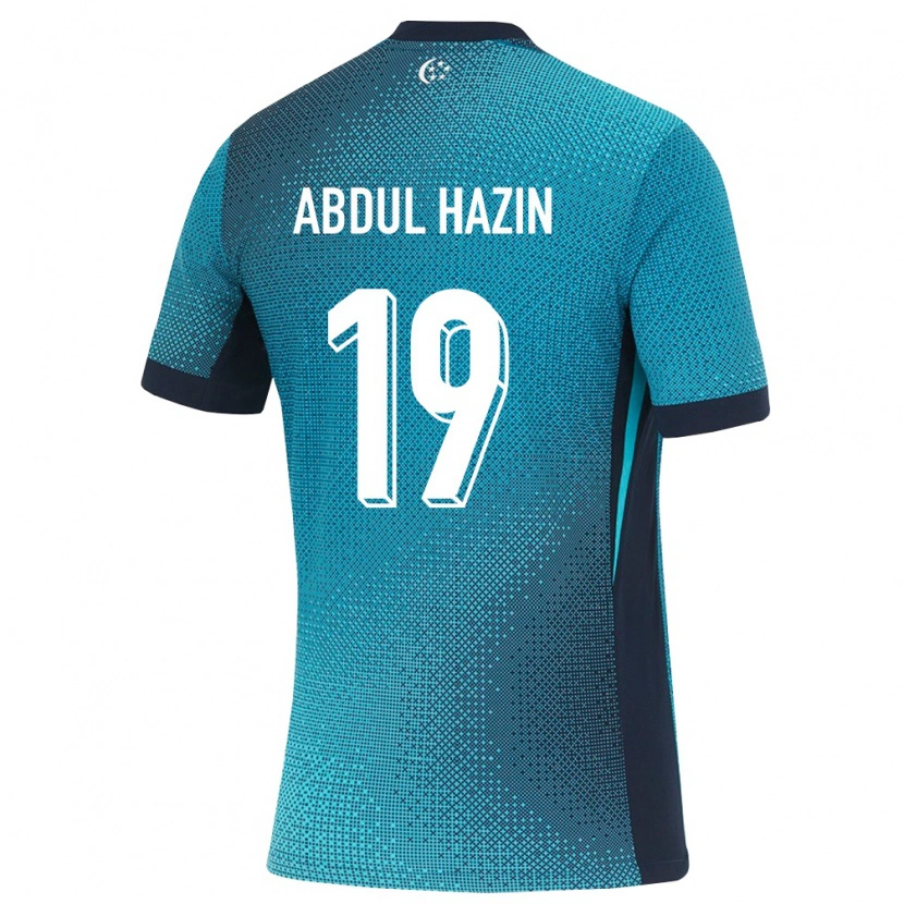 DanxenレディースシンガポールDanish Abdul Hazin#19ダークターコイズ 黒アウェイシャツ26-28ジャージーユニフォーム