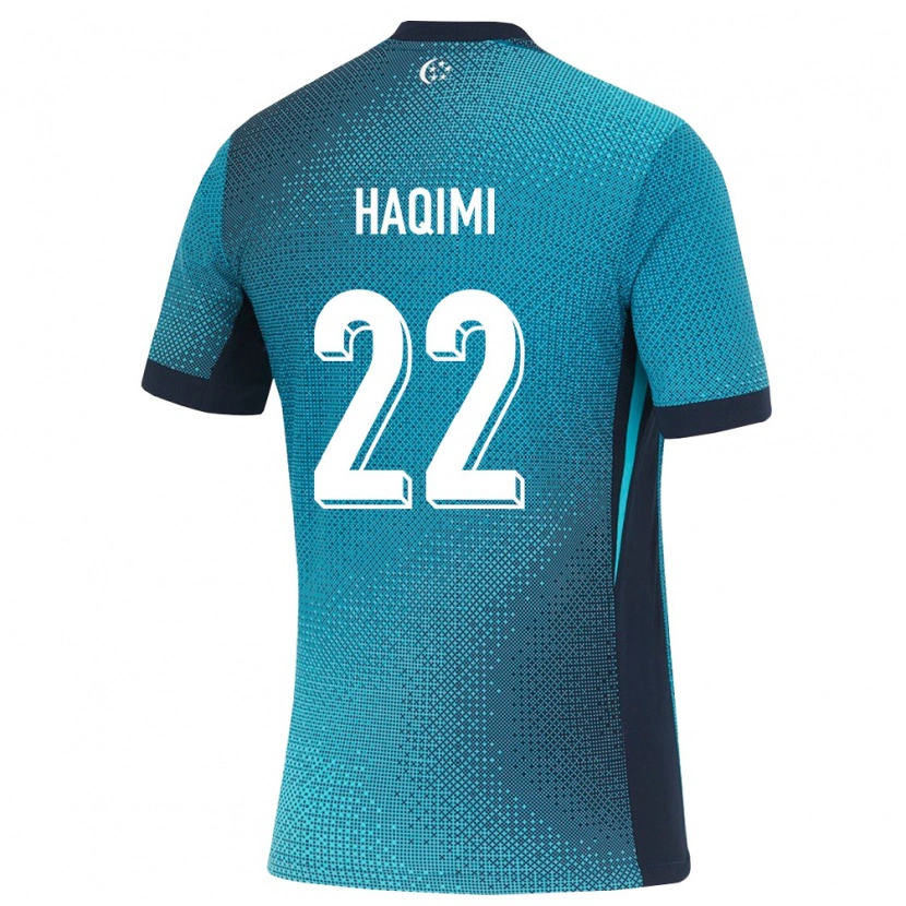 DanxenレディースシンガポールDanish Haqimi#22ダークターコイズ 黒アウェイシャツ26-28ジャージーユニフォーム