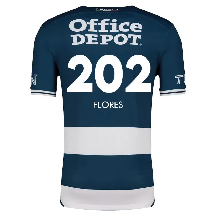 Danxenキッズルイス・フローレス#202ブルーホワイトホームシャツ2024/25ジャージーユニフォーム