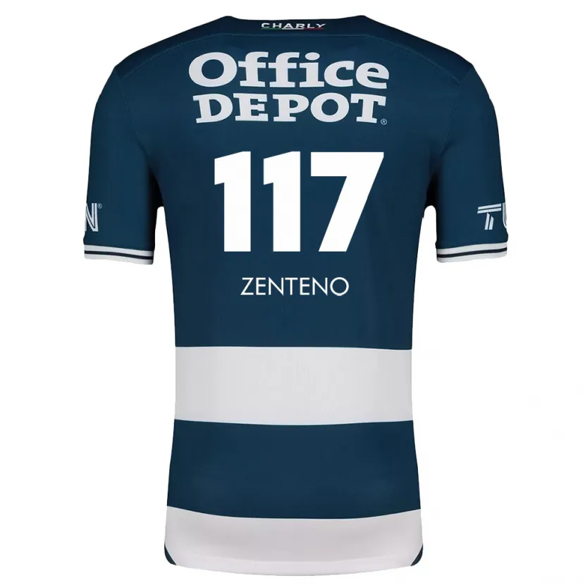 Danxenキッズグスタボ・ゼンテノ#117ブルーホワイトホームシャツ2024/25ジャージーユニフォーム