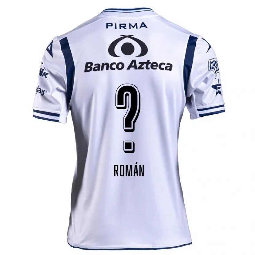 DanxenキッズSantiago Román#0ホワイト ネイビーブルーホームシャツ2024/25ジャージーユニフォーム