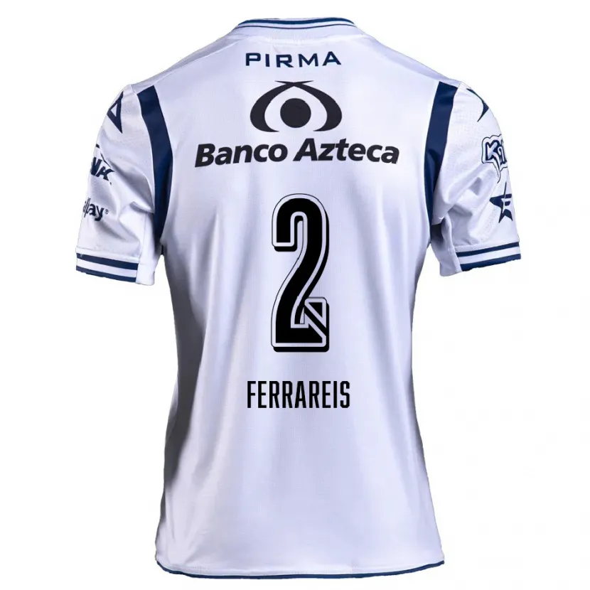 Danxenキッズグスタボ・フェラレイス#2ホワイト ネイビーブルーホームシャツ2024/25ジャージーユニフォーム