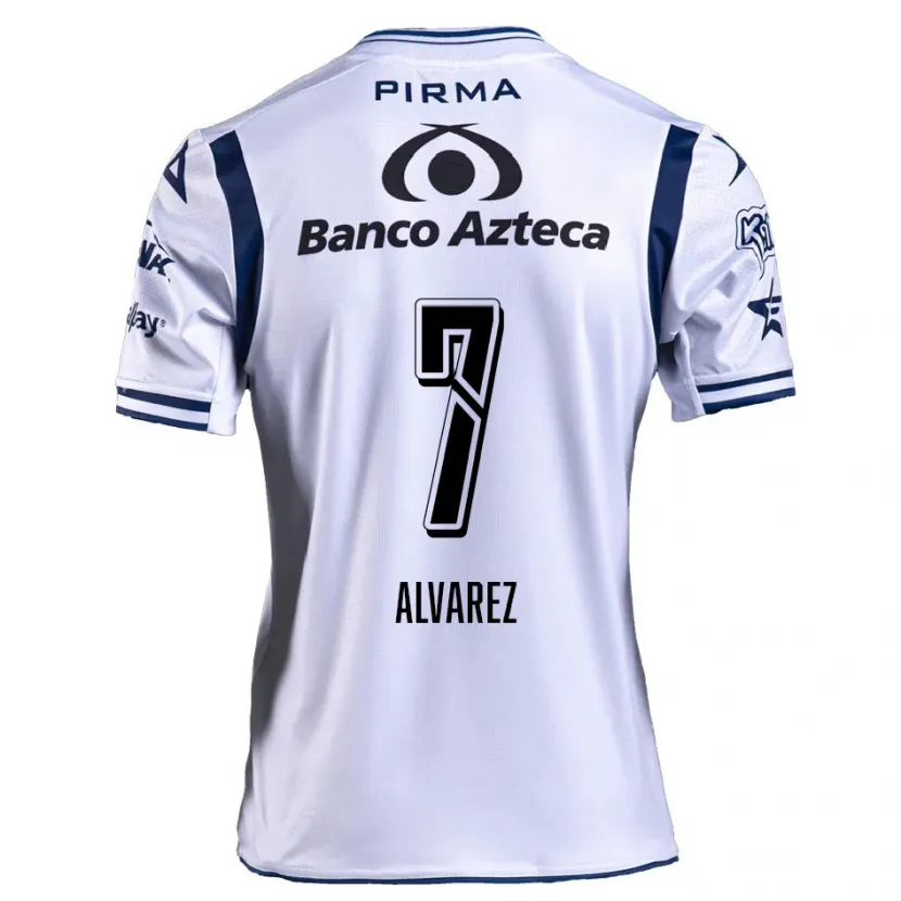 Danxenキッズダニエル・アルバレス#7ホワイト ネイビーブルーホームシャツ2024/25ジャージーユニフォーム