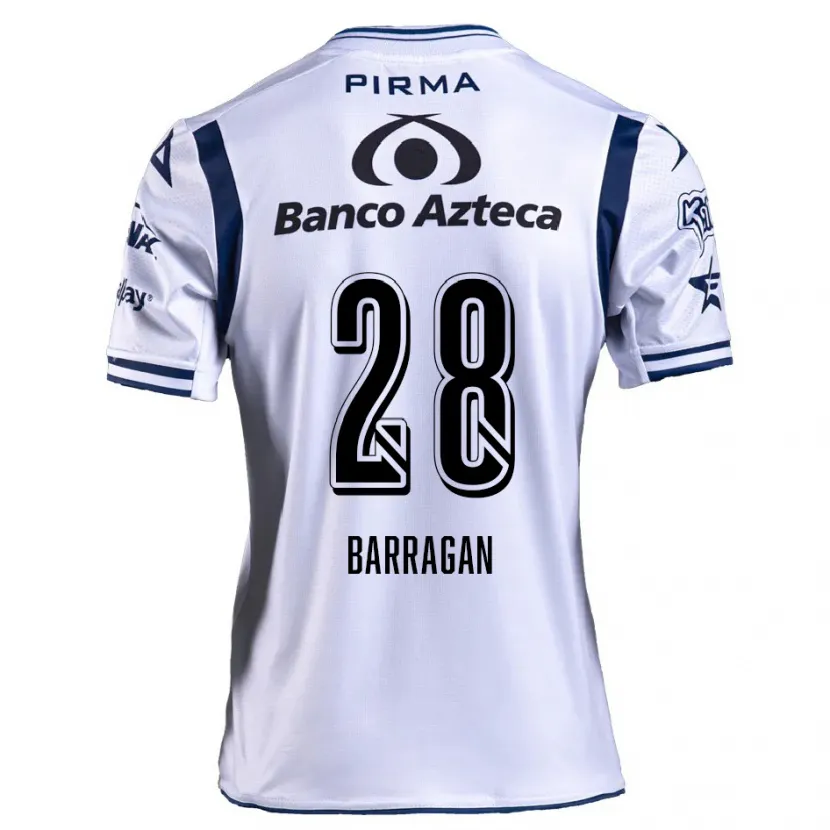 Danxenキッズマルティン・バラガン#28ホワイト ネイビーブルーホームシャツ2024/25ジャージーユニフォーム
