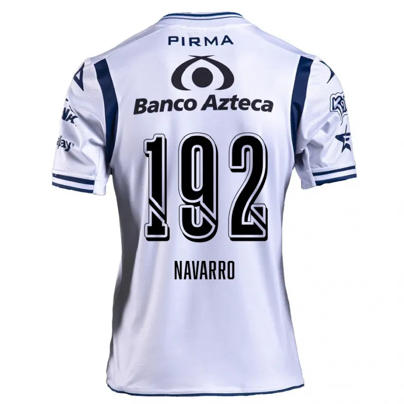 Danxenキッズエドゥアルド・ナバロ#192ホワイト ネイビーブルーホームシャツ2024/25ジャージーユニフォーム