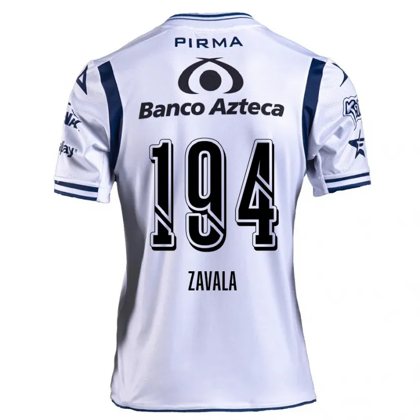 DanxenキッズArath Zavala#194ホワイト ネイビーブルーホームシャツ2024/25ジャージーユニフォーム