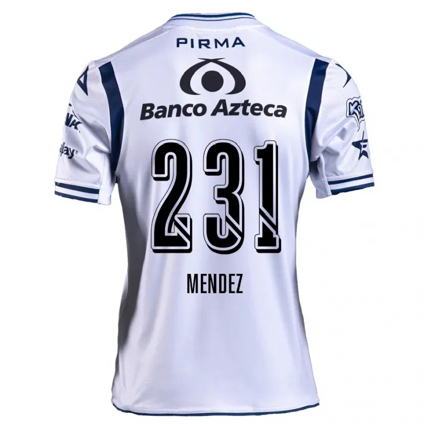 Danxenキッズアレハンドロ・メンデス#231ホワイト ネイビーブルーホームシャツ2024/25ジャージーユニフォーム