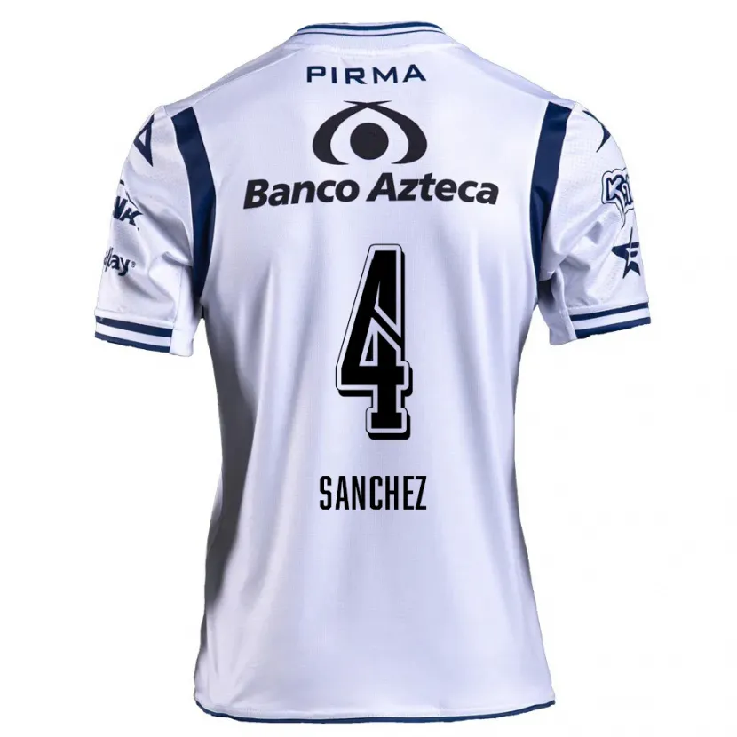 Danxenキッズリリアナ・サンチェス#4ホワイト ネイビーブルーホームシャツ2024/25ジャージーユニフォーム