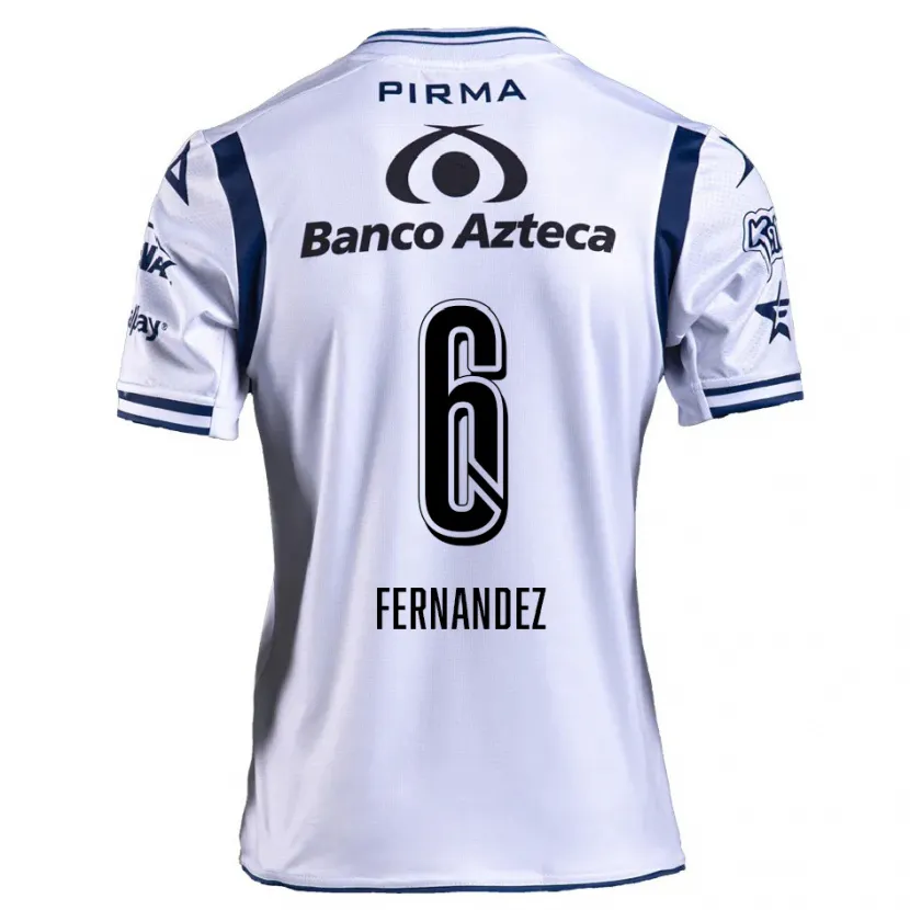 Danxenキッズリリアナ・フェルナンデス#6ホワイト ネイビーブルーホームシャツ2024/25ジャージーユニフォーム