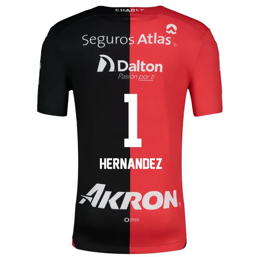 Danxenキッズホセ・ヘルナンデス#1赤、黒ホームシャツ2024/25ジャージーユニフォーム