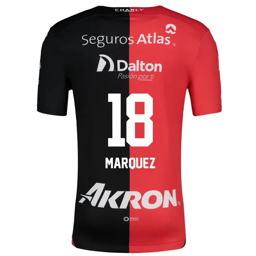 Danxenキッズジェレミー・マルケス#18赤、黒ホームシャツ2024/25ジャージーユニフォーム
