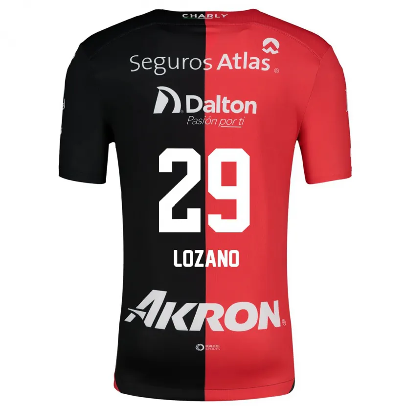 Danxenキッズブリアン・ロサノ#29赤、黒ホームシャツ2024/25ジャージーユニフォーム