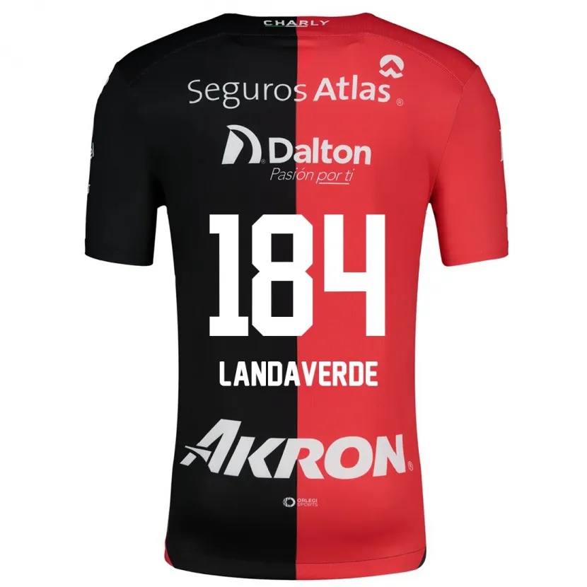 Danxenキッズアンサー・ランダベルデ#184赤、黒ホームシャツ2024/25ジャージーユニフォーム