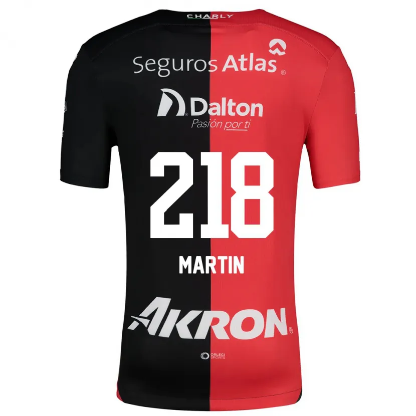 Danxenキッズホルヘ・サン・マルティン#218赤、黒ホームシャツ2024/25ジャージーユニフォーム