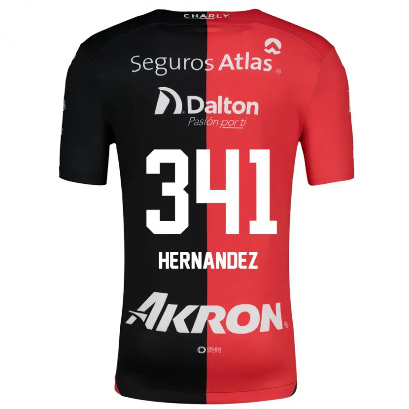 Danxenキッズレオナルド・ヘルナンデス#341赤、黒ホームシャツ2024/25ジャージーユニフォーム