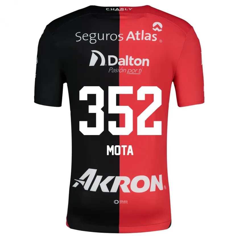 Danxenキッズノア・モタ#352赤、黒ホームシャツ2024/25ジャージーユニフォーム