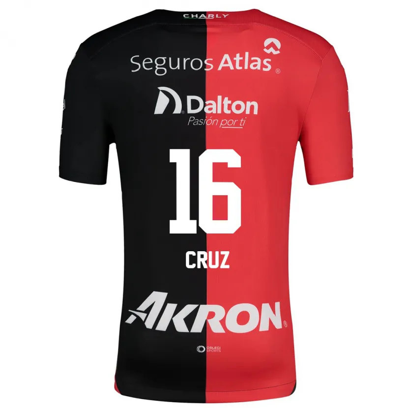 Danxenキッズダニエラ・クルス#16赤、黒ホームシャツ2024/25ジャージーユニフォーム