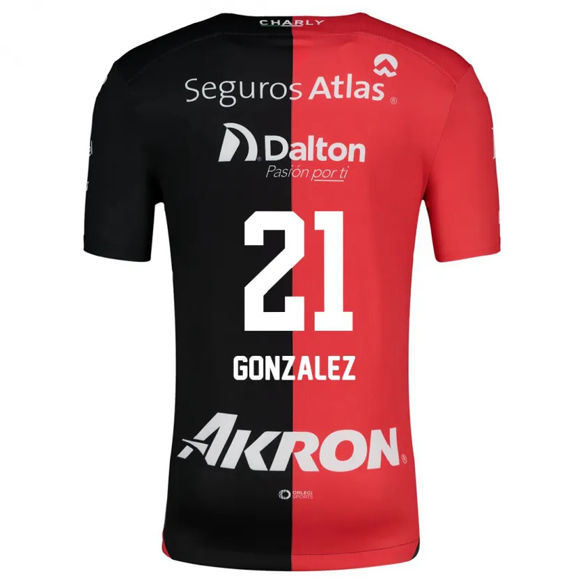Danxenキッズサラヒ・ゴンザレス#21赤、黒ホームシャツ2024/25ジャージーユニフォーム