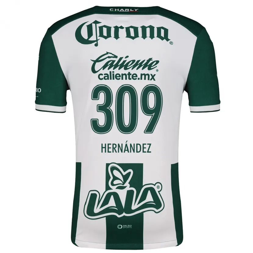 DanxenキッズJulio Hernández#309グリーンホワイトホームシャツ2024/25ジャージーユニフォーム