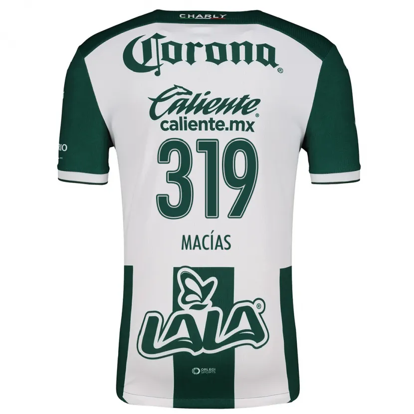 DanxenキッズJesús Macías#319グリーンホワイトホームシャツ2024/25ジャージーユニフォーム
