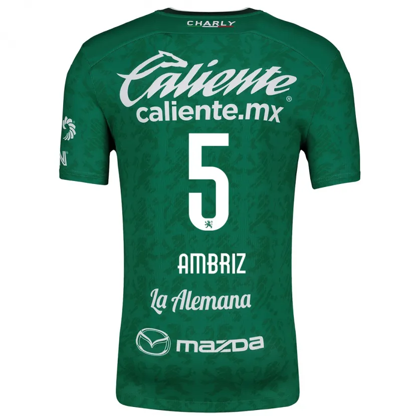 Danxenキッズフィデル・アンブリス#5グリーンホワイトホームシャツ2024/25ジャージーユニフォーム