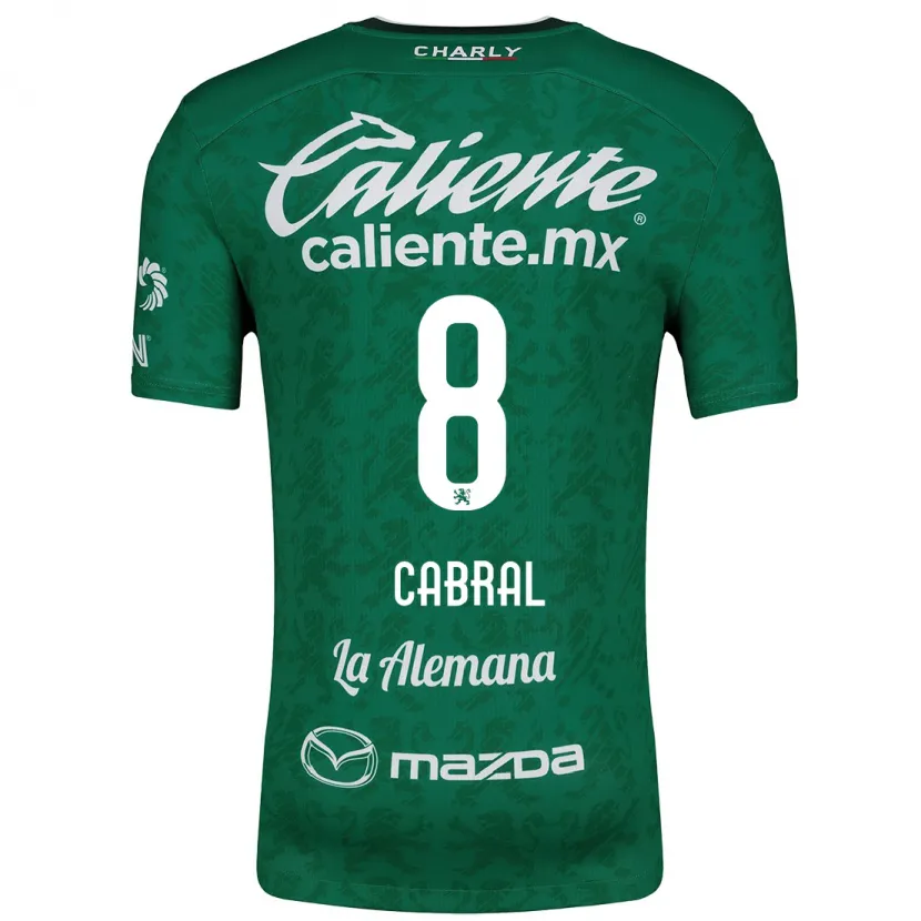 Danxenキッズルシアーノ・カブラル#8グリーンホワイトホームシャツ2024/25ジャージーユニフォーム