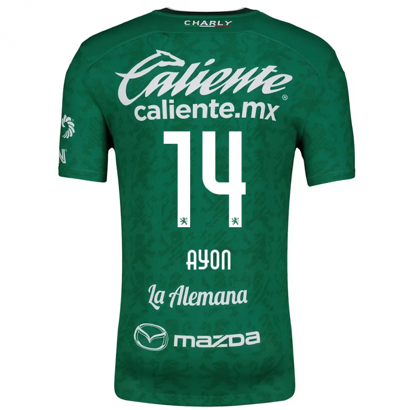 DanxenキッズEttson Ayón#14グリーンホワイトホームシャツ2024/25ジャージーユニフォーム