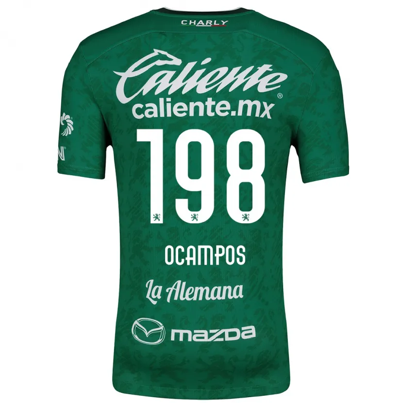 Danxenキッズオマール・カンポス#198グリーンホワイトホームシャツ2024/25ジャージーユニフォーム