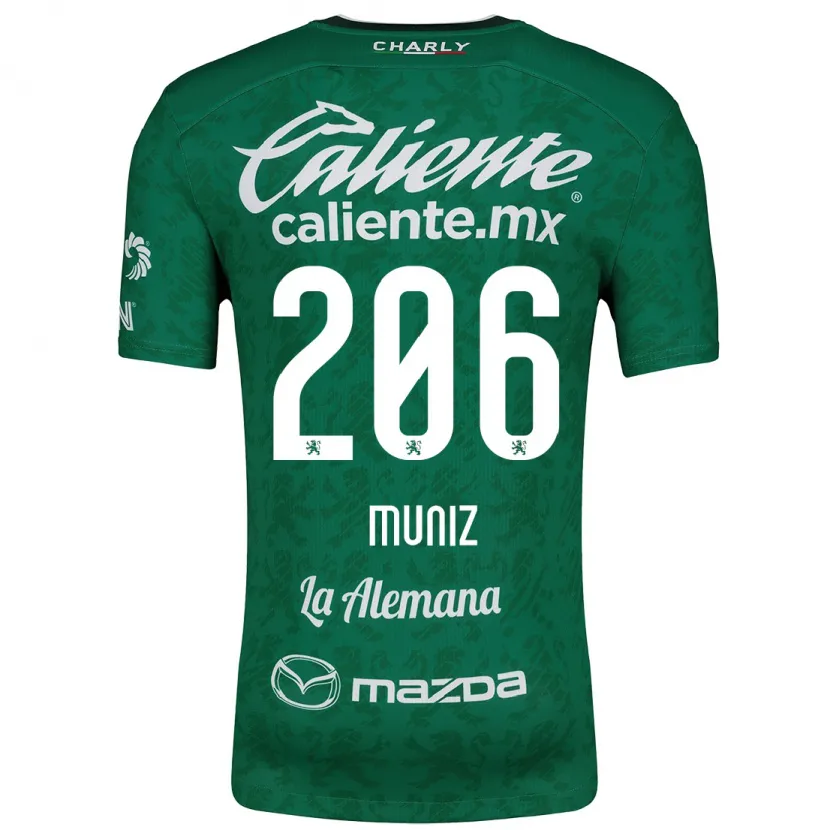 Danxenキッズアイザック・ムニス#206グリーンホワイトホームシャツ2024/25ジャージーユニフォーム