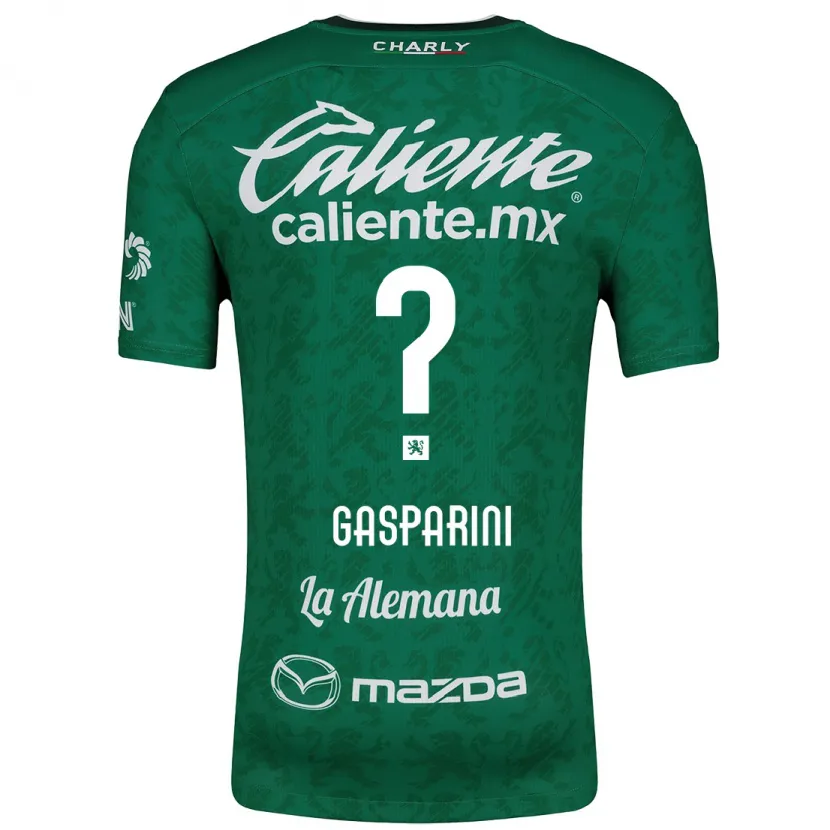 DanxenキッズJoaquín Gasparini#0グリーンホワイトホームシャツ2024/25ジャージーユニフォーム
