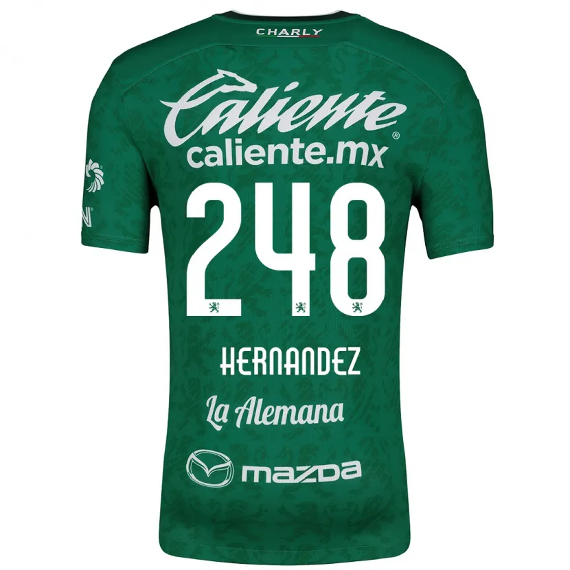 Danxenキッズフェルナンド・ヘルナンデス#248グリーンホワイトホームシャツ2024/25ジャージーユニフォーム