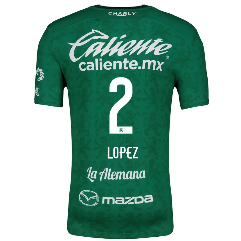DanxenキッズVanessa López#2グリーンホワイトホームシャツ2024/25ジャージーユニフォーム