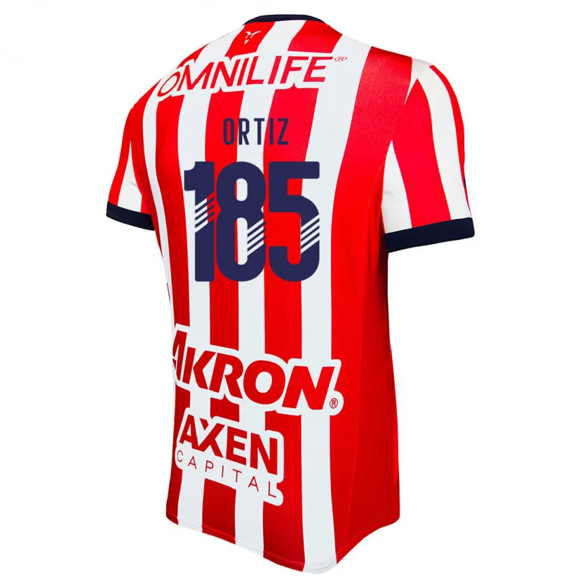 DanxenキッズGibrán Ortiz#185赤 白 青ホームシャツ2024/25ジャージーユニフォーム