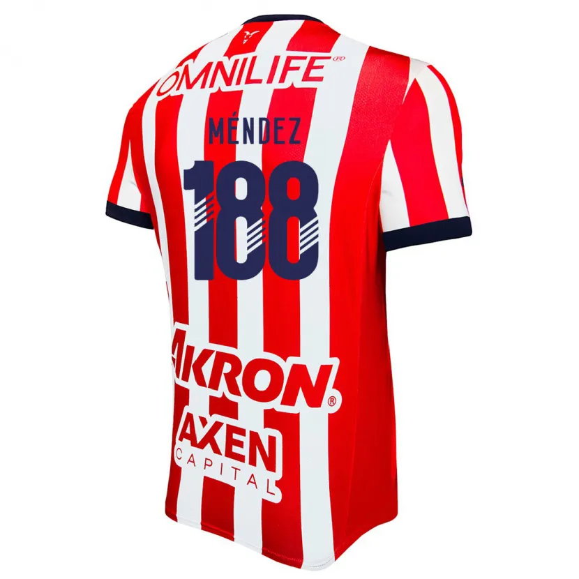 DanxenキッズFrancisco Méndez#188赤 白 青ホームシャツ2024/25ジャージーユニフォーム