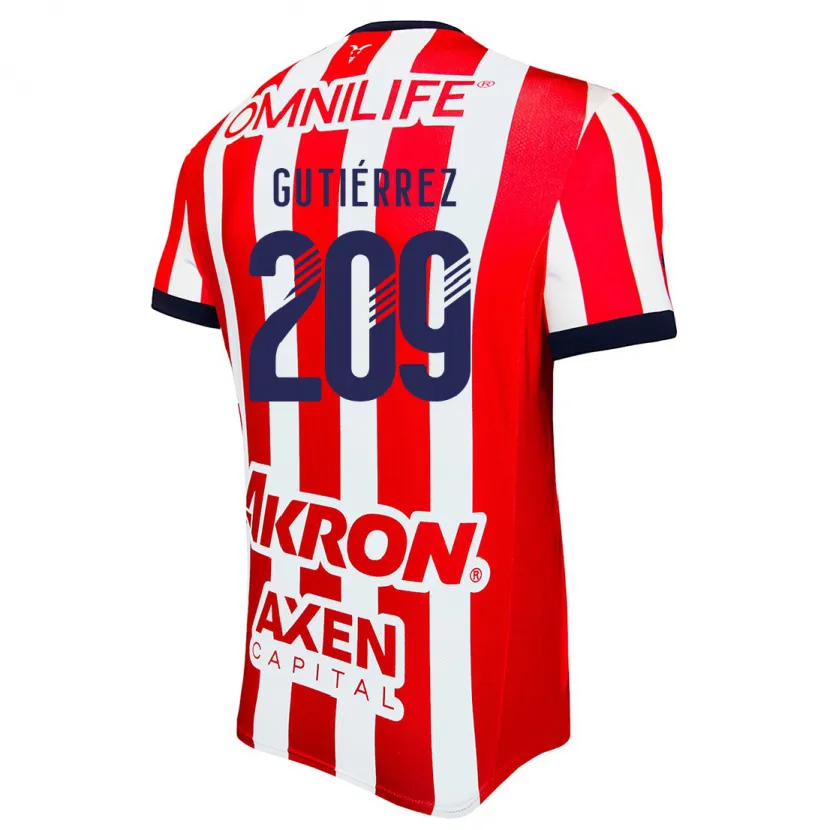 DanxenキッズEdgar Gutiérrez#209赤 白 青ホームシャツ2024/25ジャージーユニフォーム